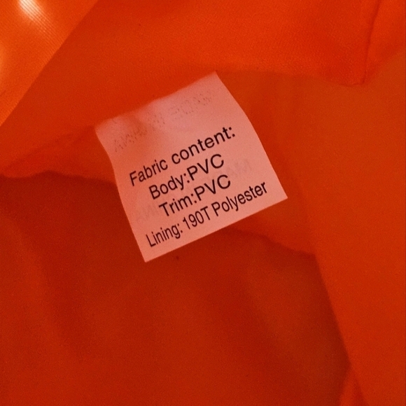 VINCE CAMUTO BELLA White & Orange Floral Laser Cut Faux Leather Tote Bag, EUC - Picture 11 of 13